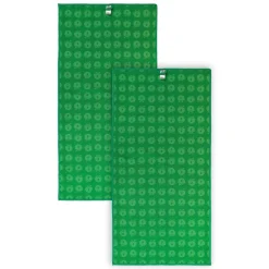 2 pak håndklæde 70x140 med æbler - Apple green Børn Badekåber & Håndklæder