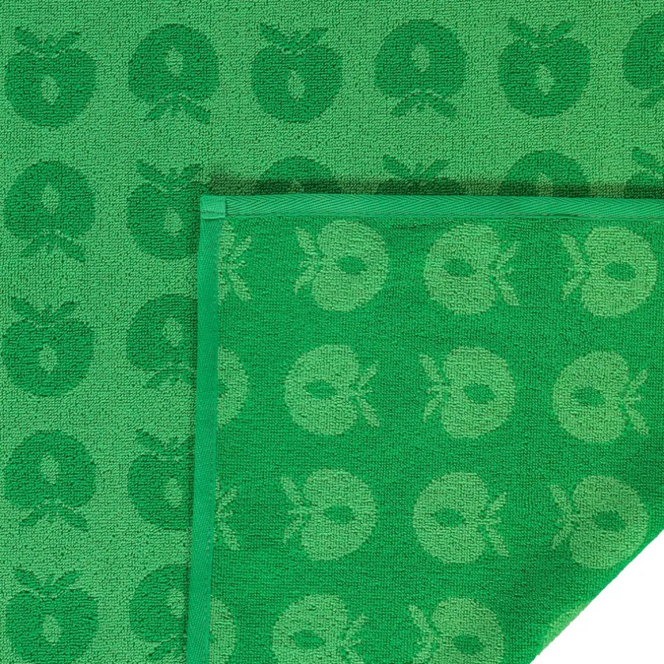 2 pak håndklæde 70x140 med æbler - Apple green Børn Badekåber & Håndklæder