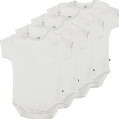 4 Stk K/Æ Bodystockings - White 100 Bodystocking Kortærmet|Multipack