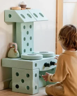 Discount 4 x Foam wheels Ocean Mint / Forest Green Store Byggesæt|Tumlemøbler