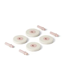 Discount 4 x Foam wheels Sand Grey / Soft Rose Store Byggesæt|Tumlemøbler