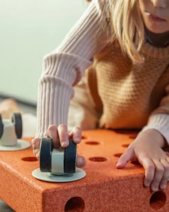 Hot 4 x Swirly wheels Dusty Green Store Byggesæt|Tumlemøbler