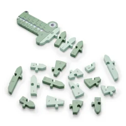 New A, B, C krokodille puslespil i grøn Puslespil