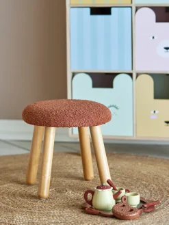 Clearance Aksel Taburet, Brun, Polyester Børn Bænke & Skamler