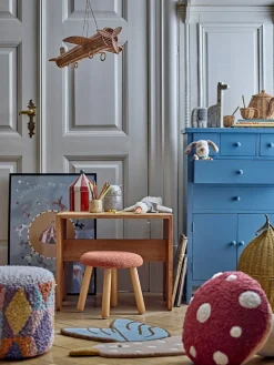 Clearance Aksel Taburet, Brun, Polyester Børn Bænke & Skamler