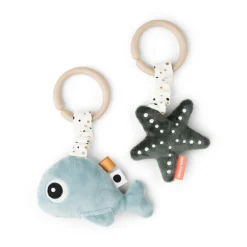 Clearance Aktivitetsophæng 2 stk. Wally - Blå Legetøj Til Barnevogne & Autostole