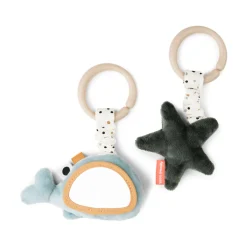 Clearance Aktivitetsophæng 2 stk. Wally - Blå Legetøj Til Barnevogne & Autostole