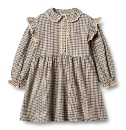 Outlet Alissa Kjole - Blue check Kjoler