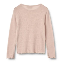 Outlet Alli Uld T-shirt Langærmet - Pale lilac Uldoverdele|Bluser