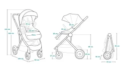 Sale Amber 3i1 duovogn - grey stone Vognpakker|Kombivognspakker
