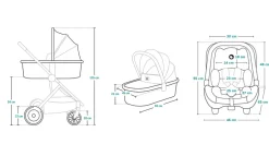 Sale Amber 3i1 duovogn - grey stone Vognpakker|Kombivognspakker