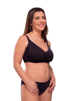 Clearance Amme BH Med Gelé Bøjle og Indlæg - Sort Amme Bh'Er