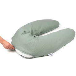 Hot Amme og graviditetspude - Muslin grøn Børn Graviditetspuder|Ammepuder