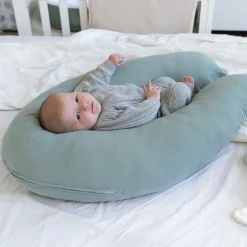 Hot Amme og graviditetspude - Muslin grøn Børn Graviditetspuder|Ammepuder