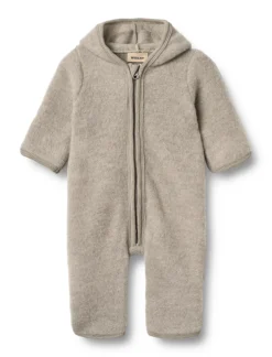 Clearance Ata Uld Fleece Heldragt - Khaki melange Køredragter|Ulddragter