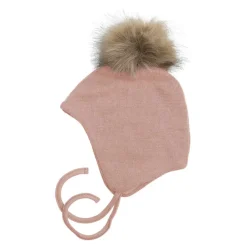 Outlet Baby Djævlehue m. Kvast - Dusty rose Babyhjelme|Uldhuer, Uldvanter & Uldfutter