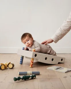 Sale Baby Motoriksæt - Sand Grey / Honey Yellow Store Byggesæt|Tumlemøbler