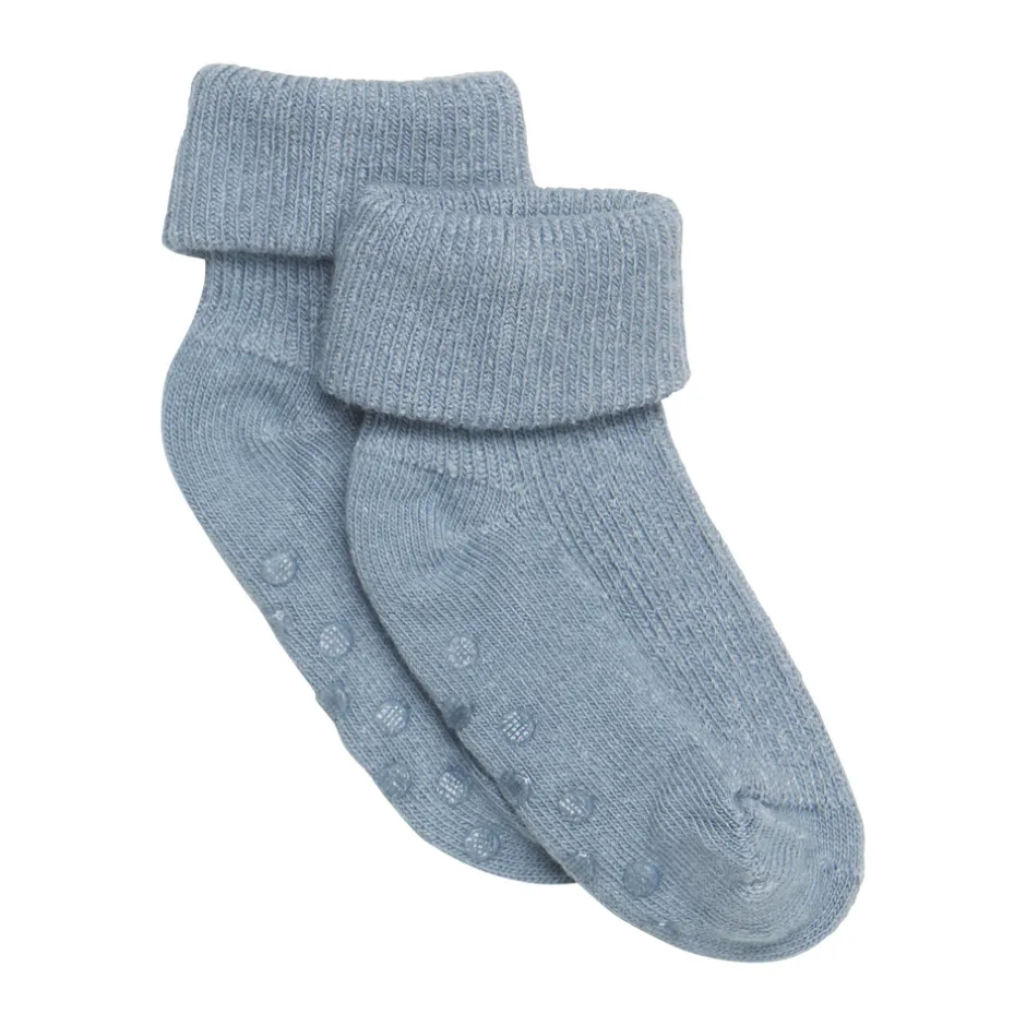 Sale Baby rib sok m. ABS - Blue Mirage Skridsikre Strømper|Strømper