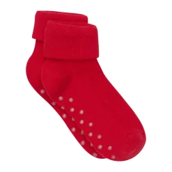 Hot Baby rib sok m. ABS - Red Skridsikre Strømper|Strømper