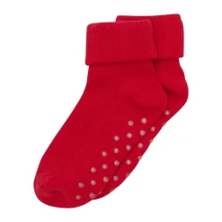 Hot Baby rib sok m. ABS - Red Skridsikre Strømper|Strømper