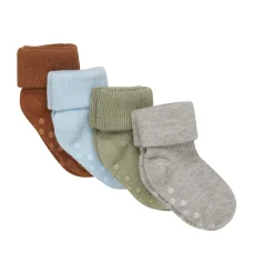 Online Baby rib strømpe m. ABS (4-pak) - 208 Strømper|Multipack