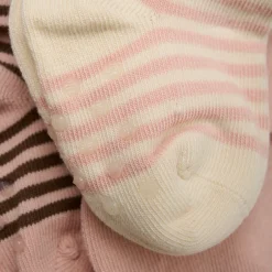 Hot Baby rib strømper - Mahogany Rose Skridsikre Strømper|Multipack