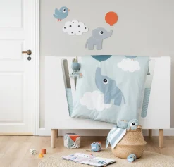 New Baby sengetøj - elphee blå Børn Sengetøj
