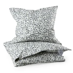 Outlet Baby sengetøj, blue olive, beige/blå 100x70 Børn Sengetøj