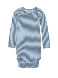 Hot Baby Stribet Body - AZURSTRIPE Bodystocking Langærmet