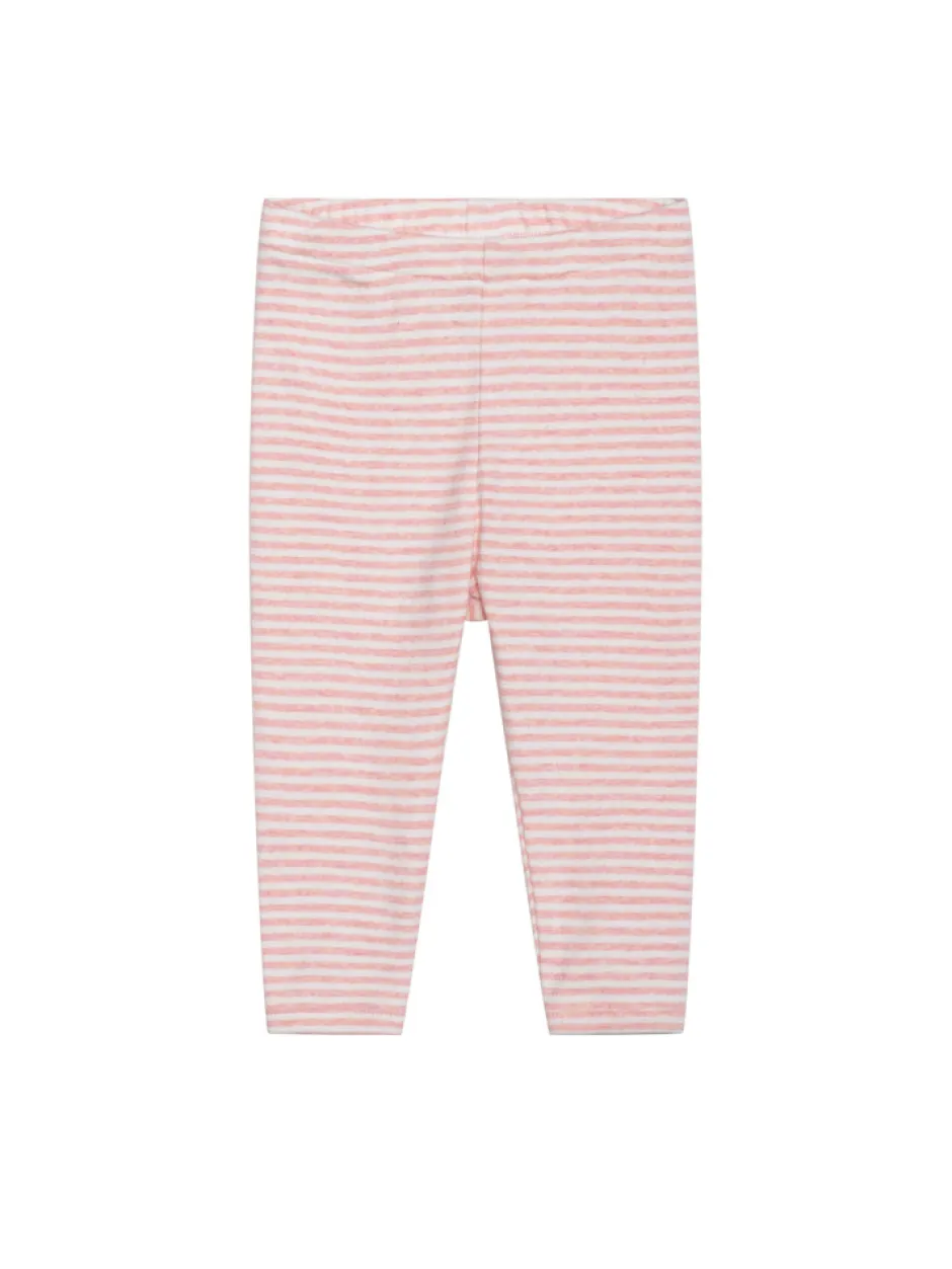 Hot Baby Stribet Leggings - CORAL/OW Leggings