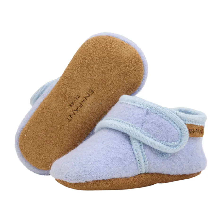Online Baby wool slippers - Forever Blue Uld Hjemmesko