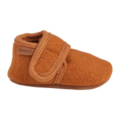 Clearance Baby wool slippers - Leather Brown Uld Hjemmesko