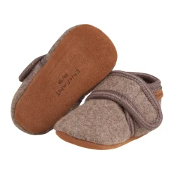 Baby wool slippers - Walnut Uld Hjemmesko