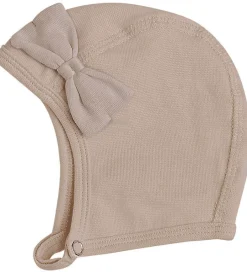 Hot Babyhjelm m.sløjfe - Rose mushroom Babyhjelme