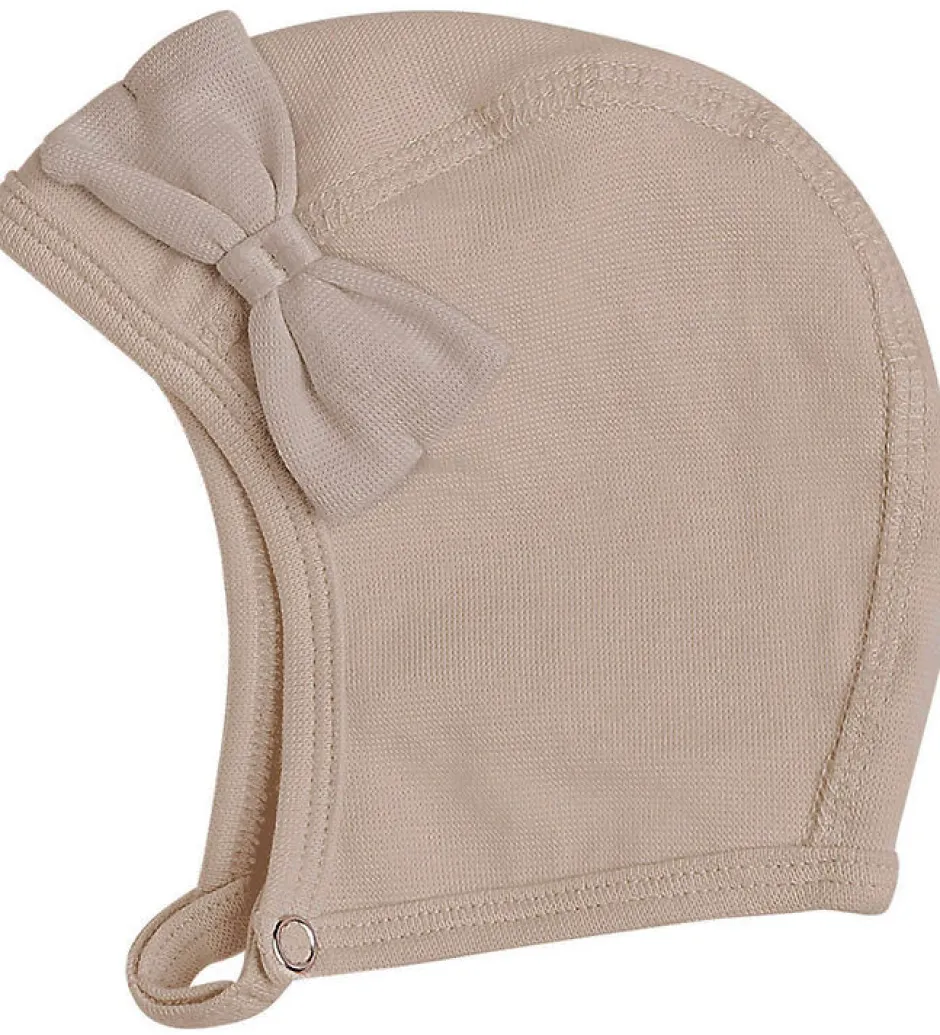 Hot Babyhjelm m.sløjfe - Rose mushroom Babyhjelme