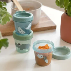 Discount Babymad bøtte 3 stk. Croco - Grøn Madopbevaring