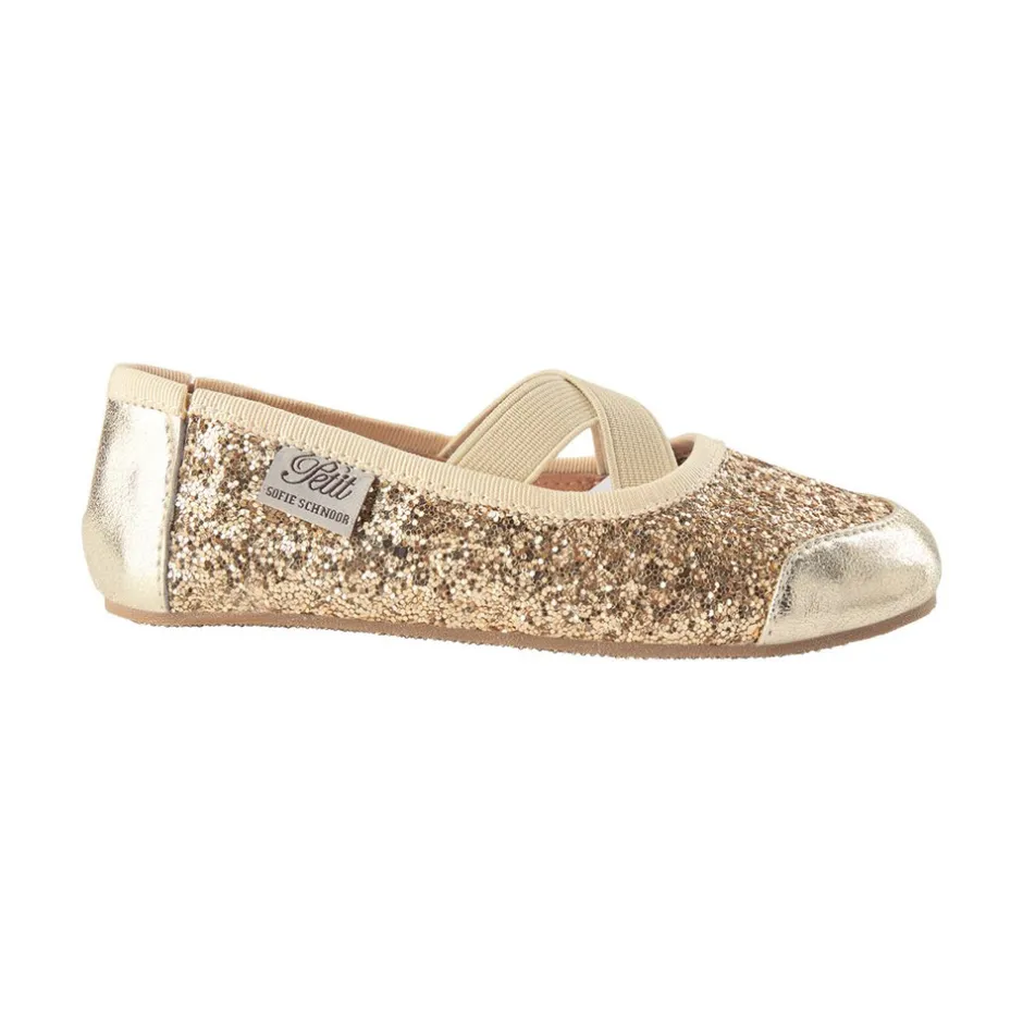 Best Ballerina - Champagne Sandaler Med Blink|Hjemmesko