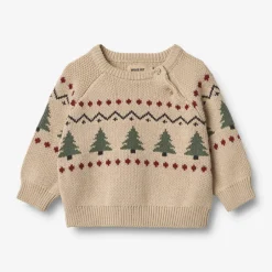 Sale Balou Jacquard Pullover - Warm Sand Juletøj|Cardigans, Veste & Trøjer