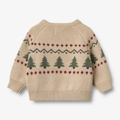 Sale Balou Jacquard Pullover - Warm Sand Juletøj|Cardigans, Veste & Trøjer