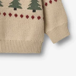 Sale Balou Jacquard Pullover - Warm Sand Juletøj|Cardigans, Veste & Trøjer