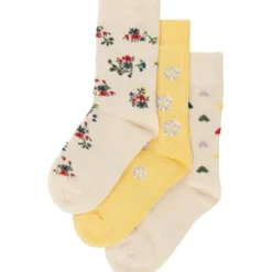 Clearance Bamboo strømper 3 pak - FLOWER MIX Strømper|Multipack