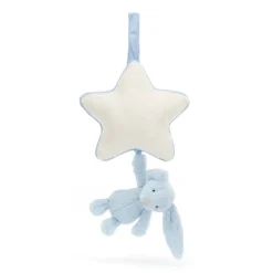 Bashful kanin, lyseblå spilledåse Børn Uroer|Musikuroer