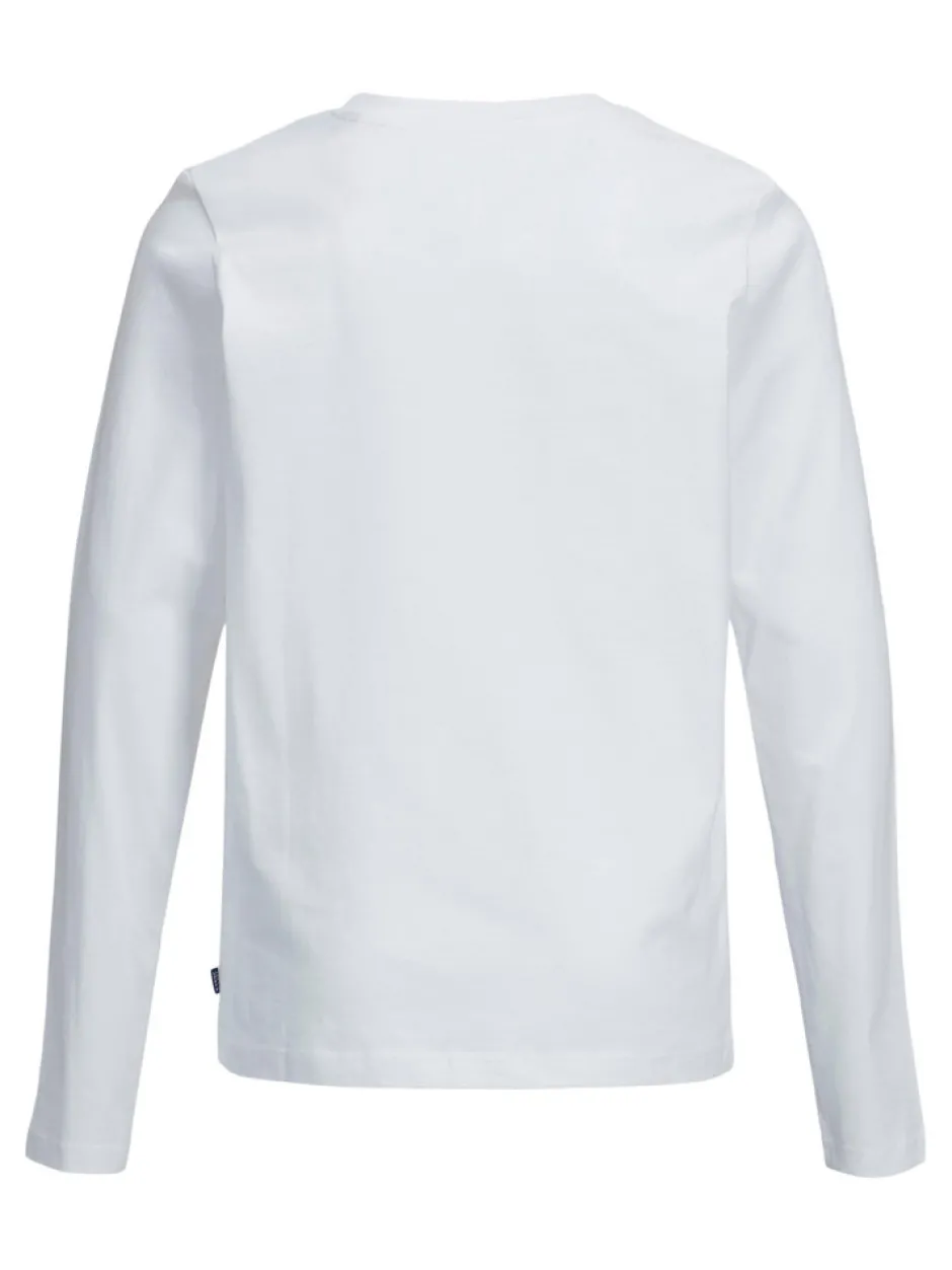 New Basis tee langærmet o-neck - WHITE Bluser