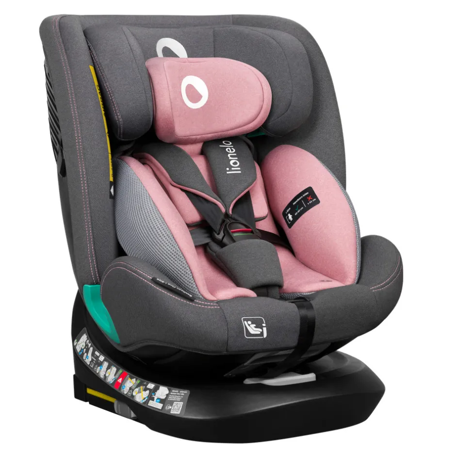 Bastiaan one i-size - pink rose Autostole Med Integreret Baser|Autostole 40-150 Cm (0-12 År)