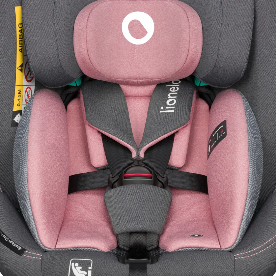 Bastiaan one i-size - pink rose Autostole Med Integreret Baser|Autostole 40-150 Cm (0-12 År)
