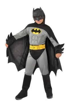 New Batman med muskler i grå - GRÅ Kostumer|Udklædning