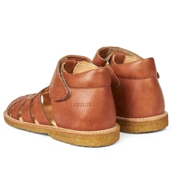 Sale Begynder sandal med hjerte - Cognac Sandaler Med Lukket Tå|Begyndersandaler