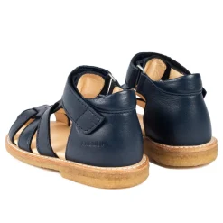 Outlet Begynder sandal med velcrolukning - Navy Sandaler Med Lukket Tå|Begyndersandaler