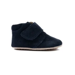 Outlet Begynder velcro season - Navy suede Hjemmesko