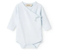 Outlet Belita Slå-om-body - Light blue Bodystocking M. Skrålukning